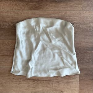 Zara silk strapless top
